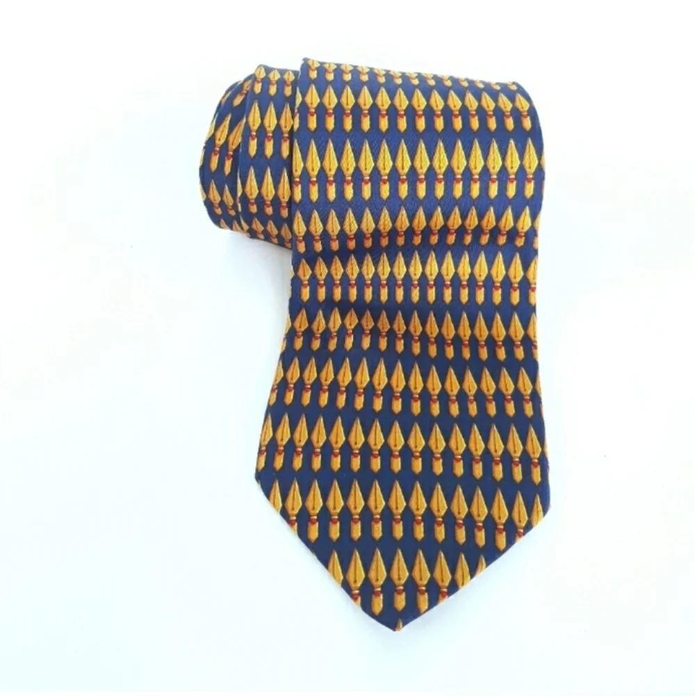 Gucci Silk Tie Mens Made in Italy Multicolor